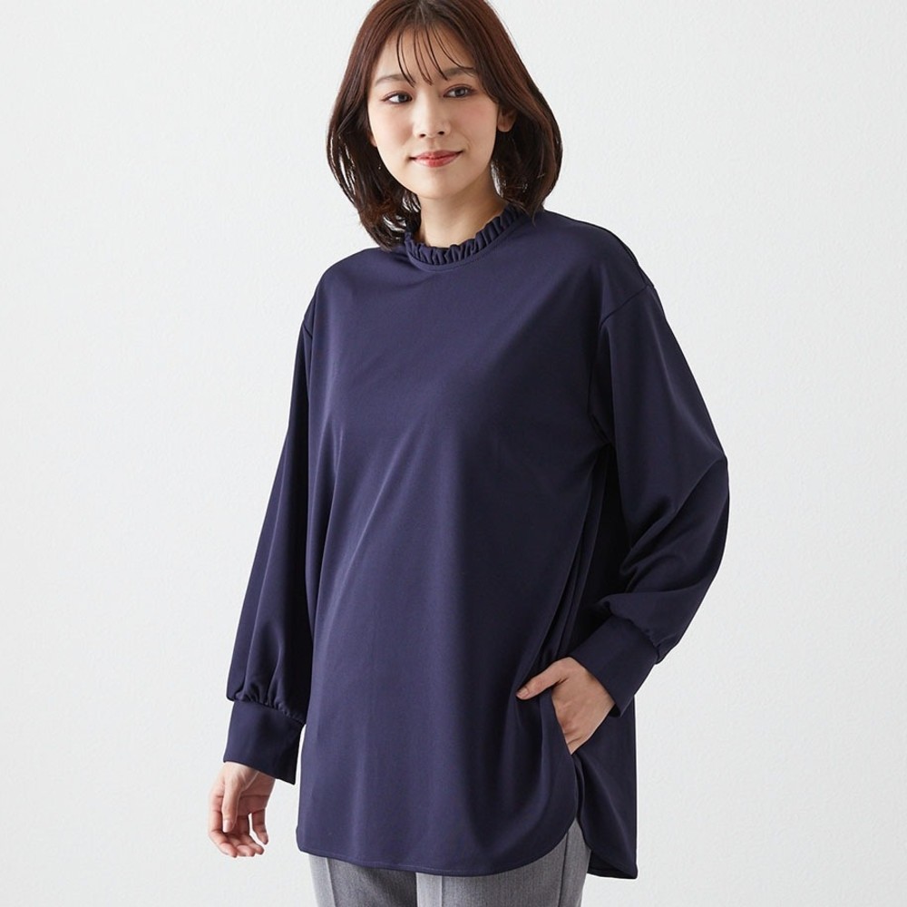 【ベルメゾン】スタンドフリルチュニック 【ベルメゾン】スタンドフリルチュニック