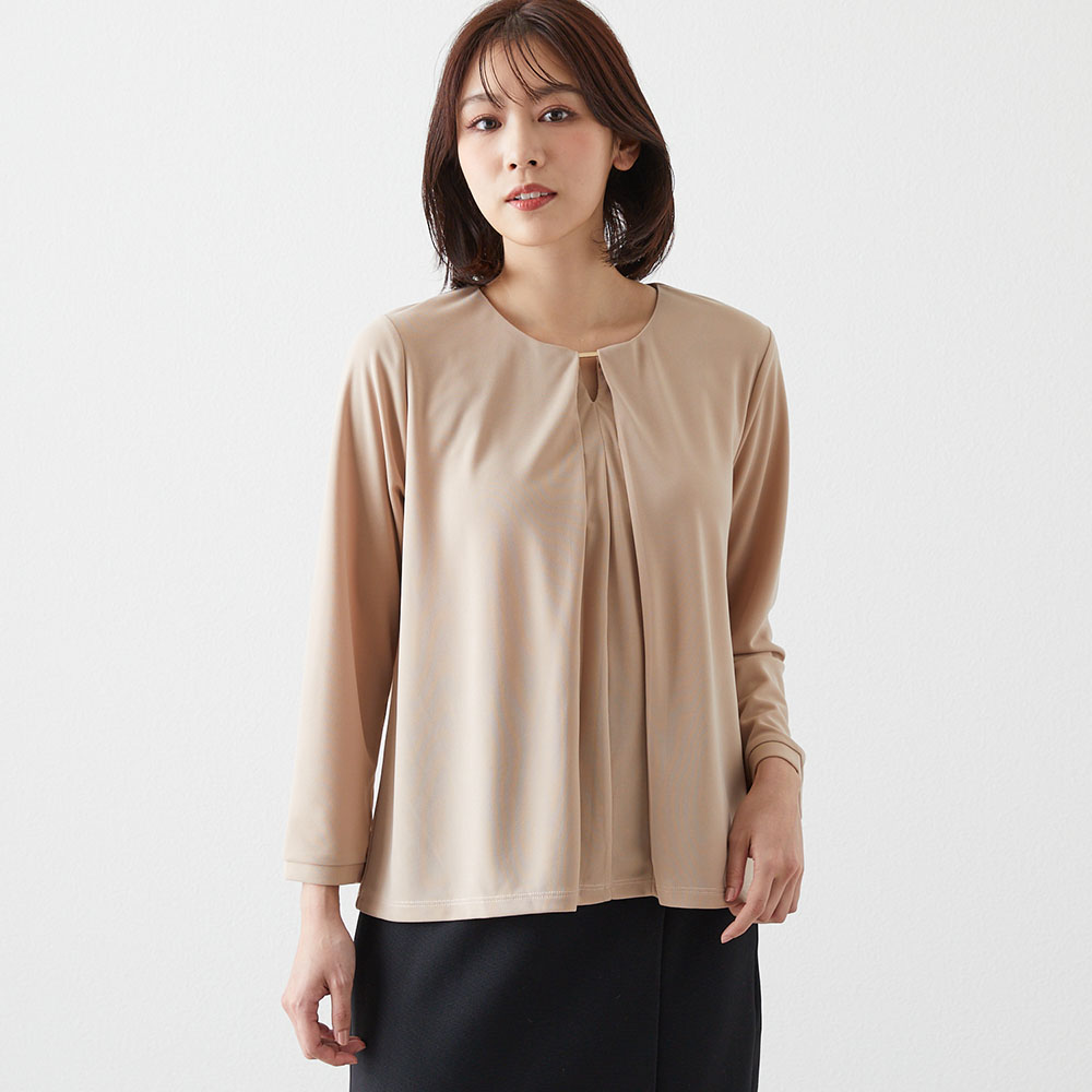 【ベルメゾン】バー付きタックプルオーバー