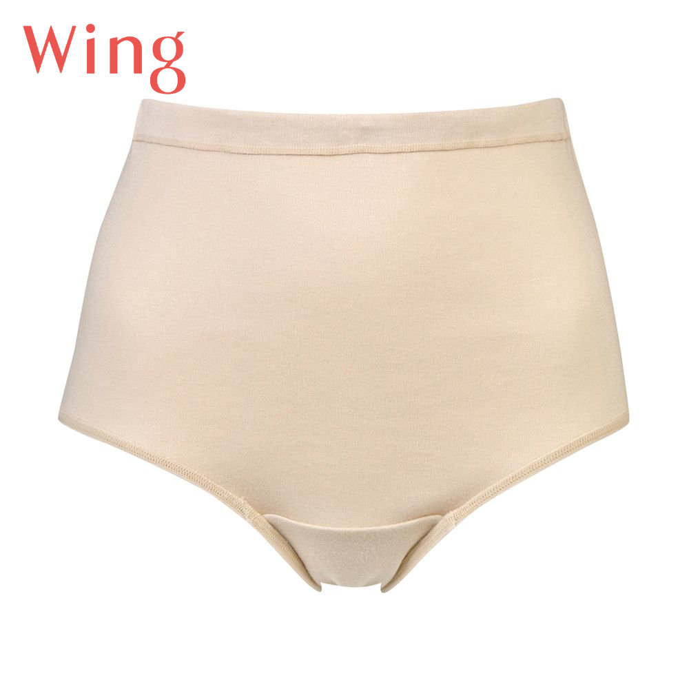 【ウイング/Wing】「綿の贅沢 コットン100」 綿100%(身生地部)ショーツ はきこみ丈ふかめ