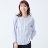 【ベルメゾン】防シワ素材のレースブラウス