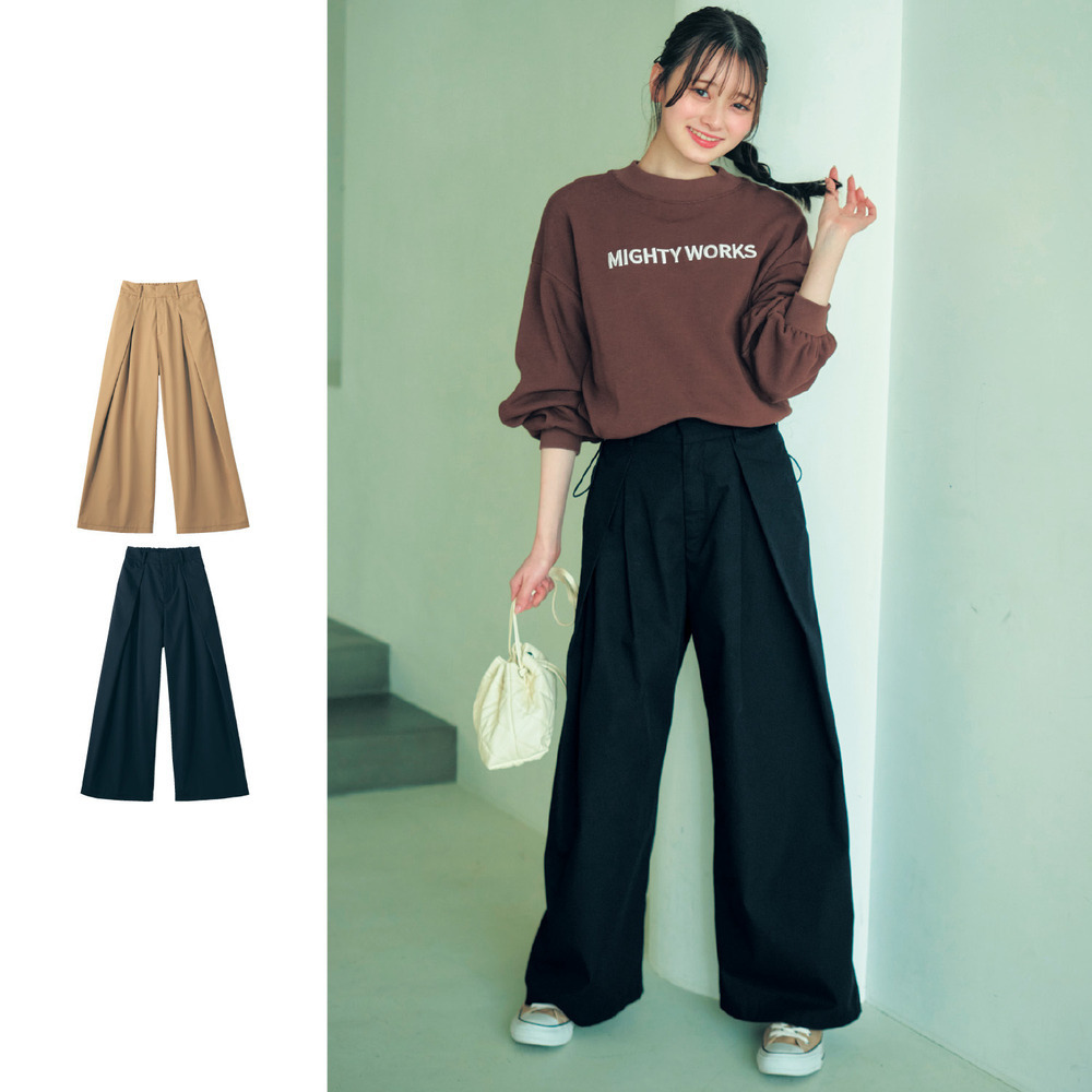 【パペル ラピス/Papel lapiz】スーパーバギータックパンツ(ウエスト調節可) 【子供ズボン】 【パペル ラピス/Papel lapiz】スーパーバギータックパンツ(ウエスト調節可) 【子供ズボン】