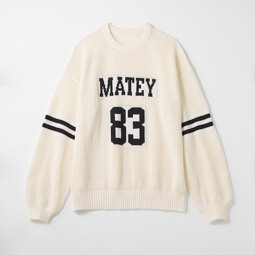 ナンバリングメッシュ編みニットプルオーバー 【子供服】