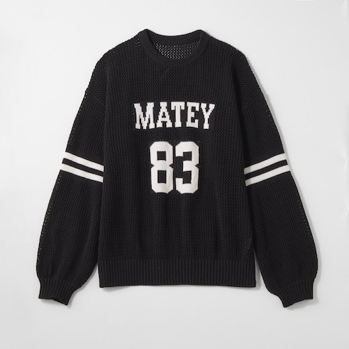 ナンバリングメッシュ編みニットプルオーバー 【子供服】