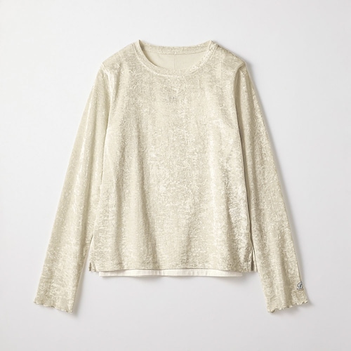 シアークラッシュベロアプルオーバー＆綿混リブキャミソールセット 【子供服 長袖】