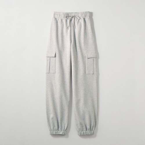 裾ゴム綿裏毛スウェットカーゴルーズパンツ（ウエスト調節可）【セットアップ可】 【子供ズボン】