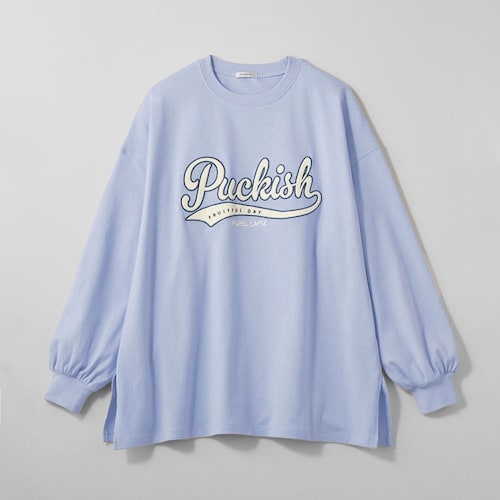 ベロアワッペンタフ綿素材長袖ビッグＴシャツ 【子供服】