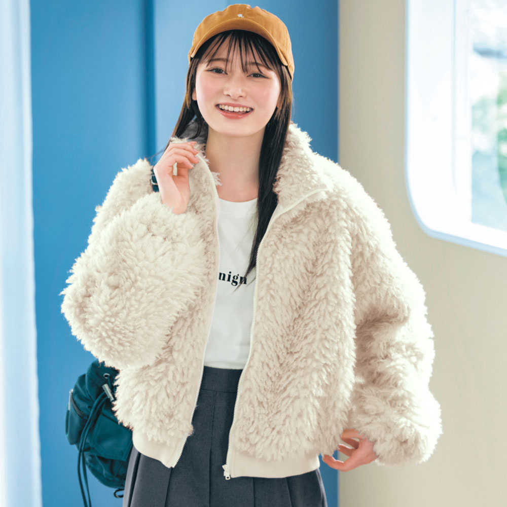 【パペル ラピス/Papel lapiz】プードルファージャケット 【子供服】 【パペル ラピス/Papel lapiz】プードルファージャケット 【子供服】