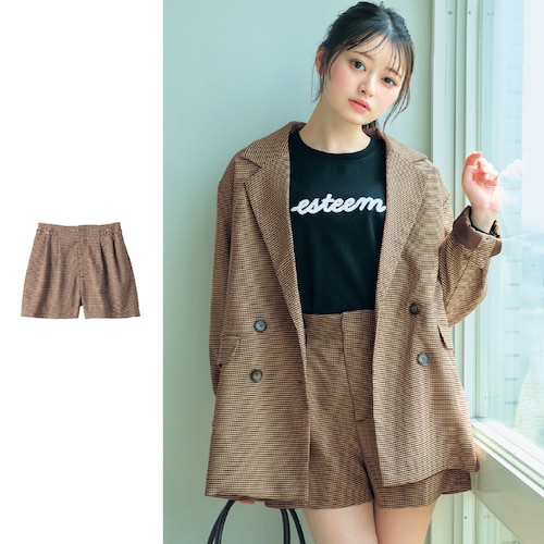 チャーム付きタックショートパンツ(ウエスト調節可)【セットアップ可】 【子供ズボン】