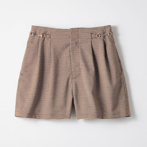 チャーム付きタックショートパンツ(ウエスト調節可)【セットアップ可】 【子供ズボン】