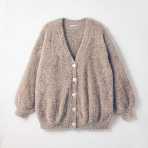 ＼再入荷／ ふわふわフェザー風Ｖネックロングニットカーディガン 【子供服】