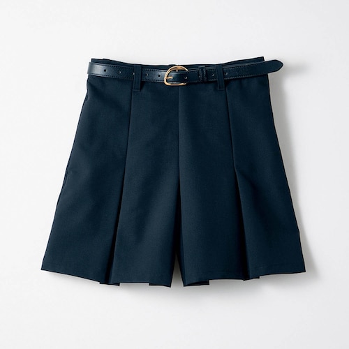 ベルト付きタックプリーツキュロット(ウエスト調節可) 【子供ズボン】