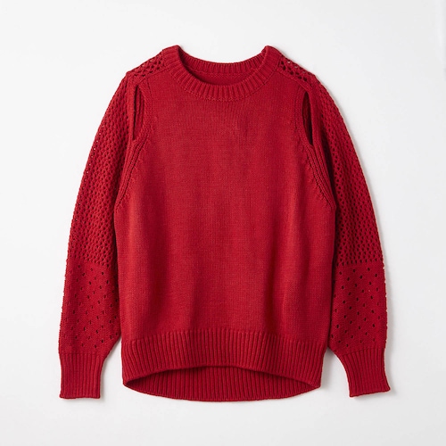 ショルダースリットニットプルオーバー 【子供服】