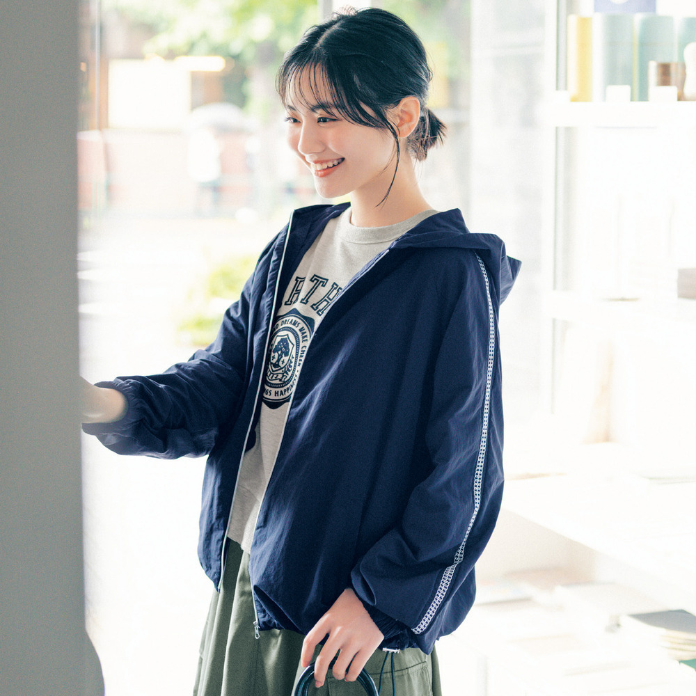 【STANDARD me】デザインステッチシャカナイロンパーカ 【子供服】