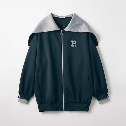 セーラーカラーにもなる２WAYバイカラーロングジップフーディ 【子供服】