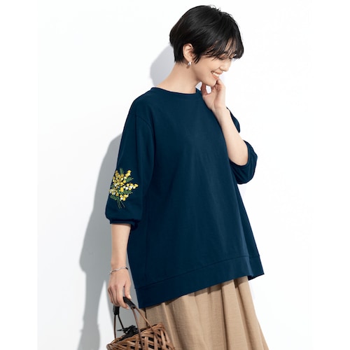 【定期お届け】[Mサイズ] ガーデン刺しゅうデザインカットソー ：3回シリーズ
