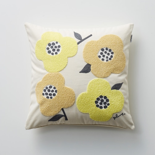 大きなお花刺繍が可愛いクッションカバー