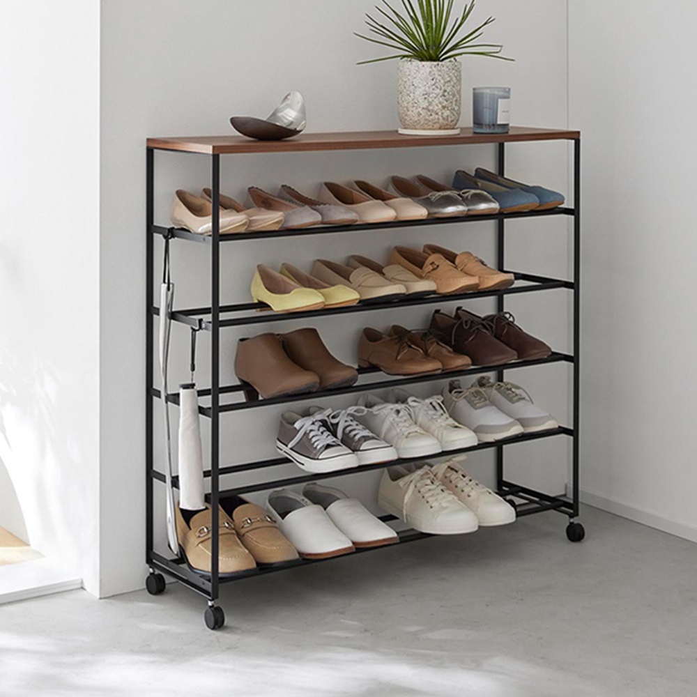 【タワー/tower】天板付きシューズラックワゴン 【タワー/tower】天板付きシューズラックワゴン