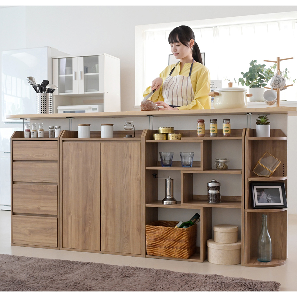 【ベルメゾン】組み合わせて使える薄型カウンター下収納