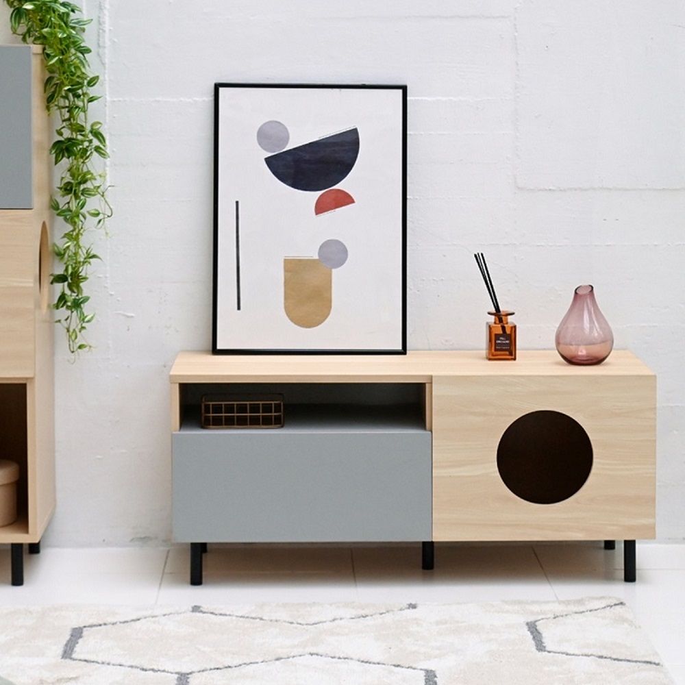 【ベルメゾン】ネコが遊べるテレビ台