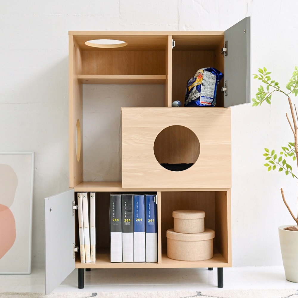 【ベルメゾン】ネコが遊べるキャビネット