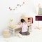 高さ2段階調整ラック付き薄型デスク <床座・チェア合わせで使える机面高37・72cm>