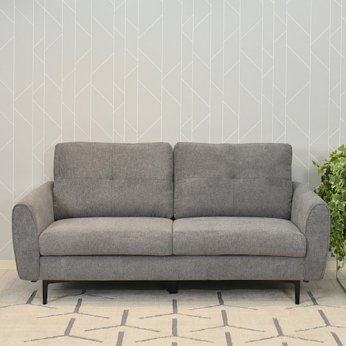 撥水加工でお手入れしやすいスチール脚のソファ― ＜2人掛けワイド＞