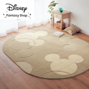 【ディズニー/Disney】洗える防ダニ加工ラグ「ミッキーモチーフ」