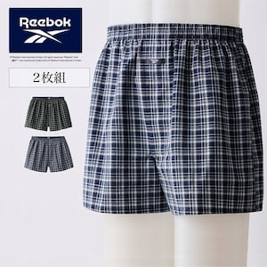 ―デザイン・スタイリング―・さりげなく入ったReebokロゴがアクセント・チェックのデザインがおしゃれ・洗い替えにも便利な2枚セット―素材―・綿100%の先染め生地