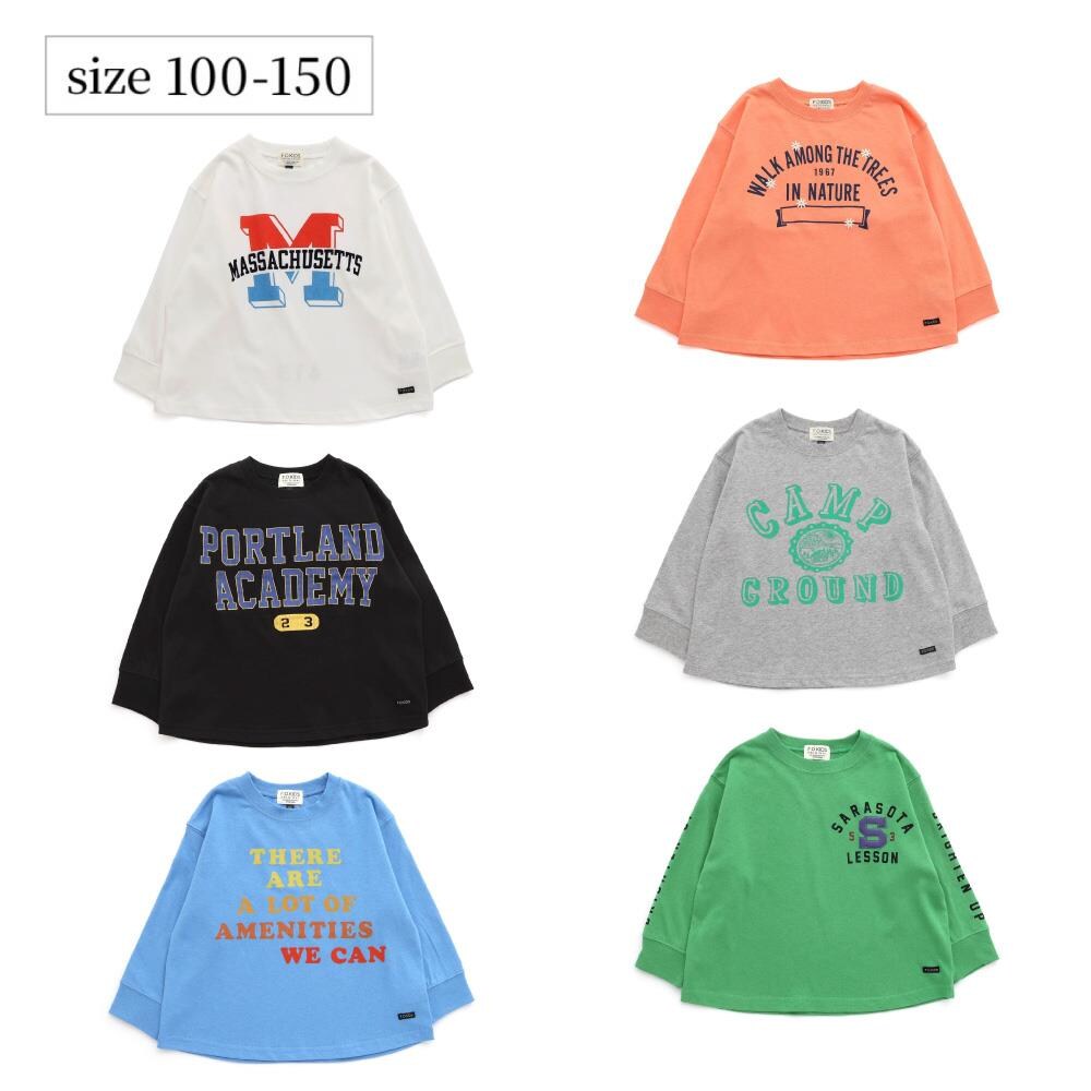 【エフオーキッズ/F.O.KIDS】カラバリグラフィックロングTシャツ【子供服】