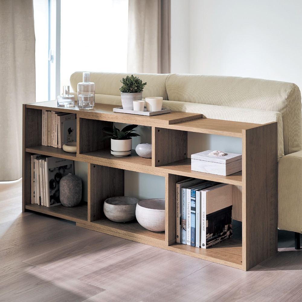 ソファー後ろに置きやすい伸縮ラック ＜幅110cm～200cm＞(BELLE