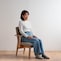 チェア使用イメージ／モデル身長155cm