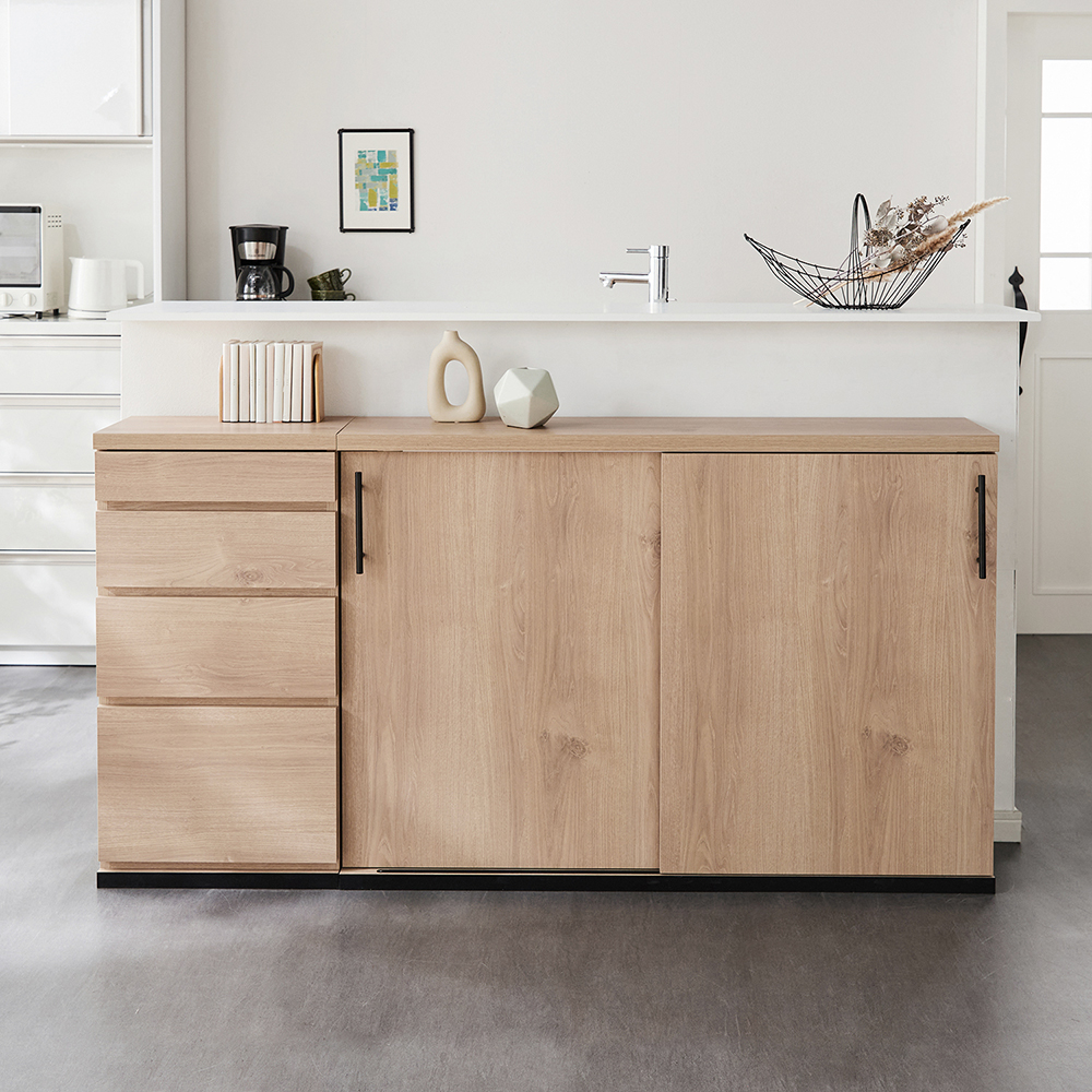 【BELLE MAISON DAYS】【高さ85cm】すっきり暮らすカウンター下引き戸収納シリーズ[日本製]