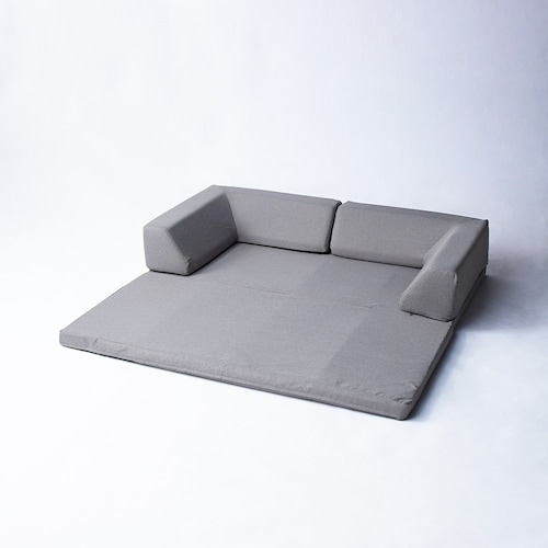 2WAYで使える極厚ラグの折りたたみ式コーナーローソファーセット 【SNSで話題】