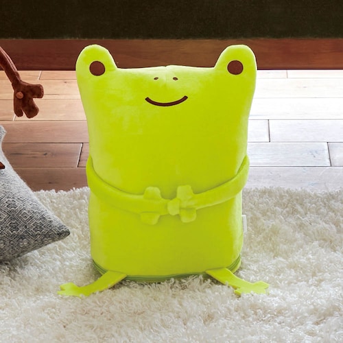 【クリアランス】【1回のみお届け】[かえるのアルリィ] 「ちょこちょこ」手つなぎクッションになるミニ収納ケース