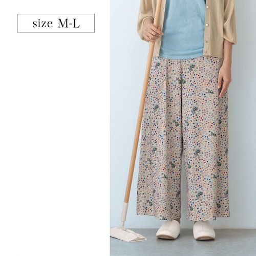 【クリアランス】【1回のみお届け】[小花柄（ムーミン＆スナフキン）][Ｍ－Ｌサイズ] 「ムーミン」リラックスパンツ