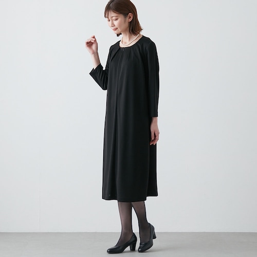 通年OKラクラクカットソーワンピ【喪服・礼服】