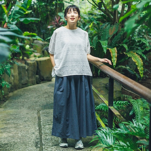 コットンタックワイドパンツ