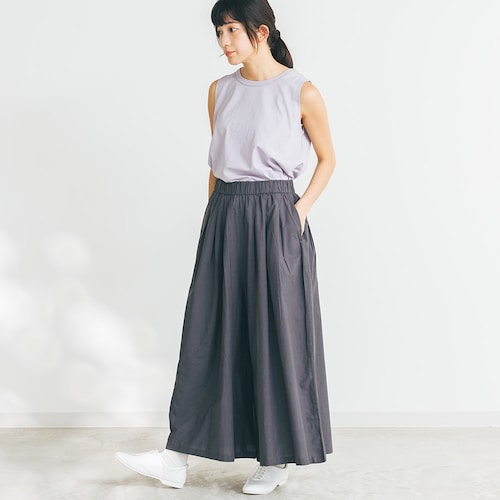 コットンタックワイドパンツ