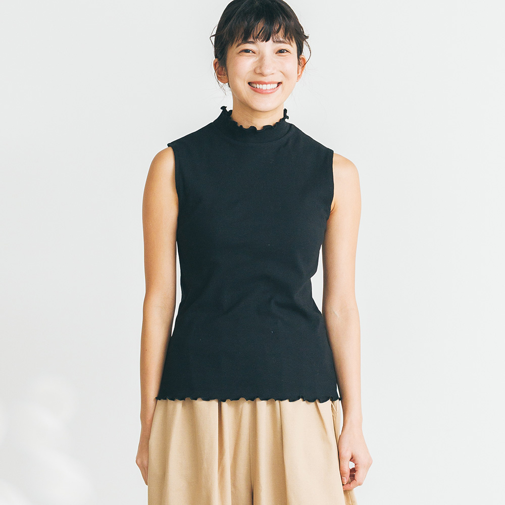 【プリュスボルメ/+borme】コットン混メロー使いカットソー