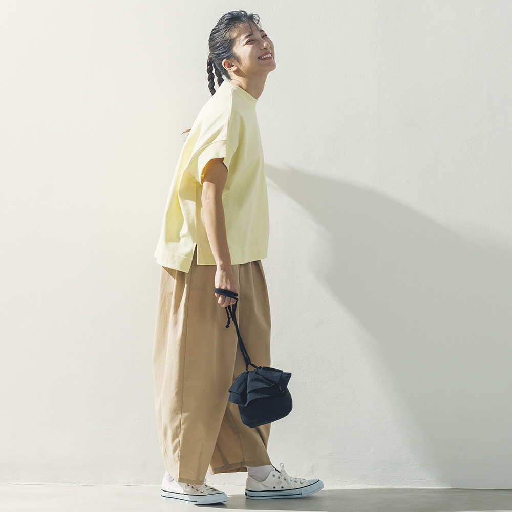 【エムドットエヌ/m.n】麻混サーカスパンツ