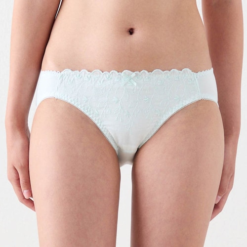 身生地綿混ノンワイヤーブラ ペアショーツ