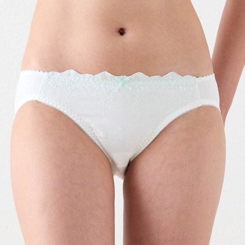 身生地綿混ノンワイヤーブラ ペアショーツ