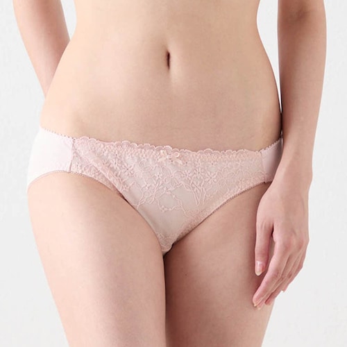 身生地綿混ノンワイヤーブラ ペアショーツ