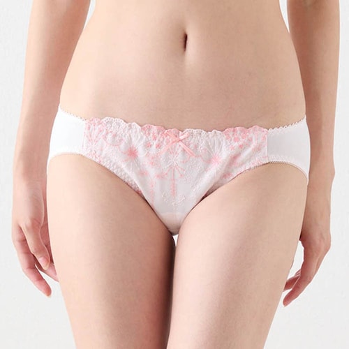 身生地綿混ノンワイヤーブラ ペアショーツ