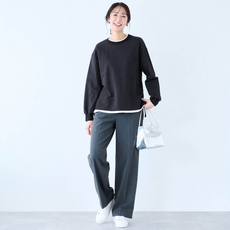 モデル身長169cm／M　（ブラック・トップスのみ）