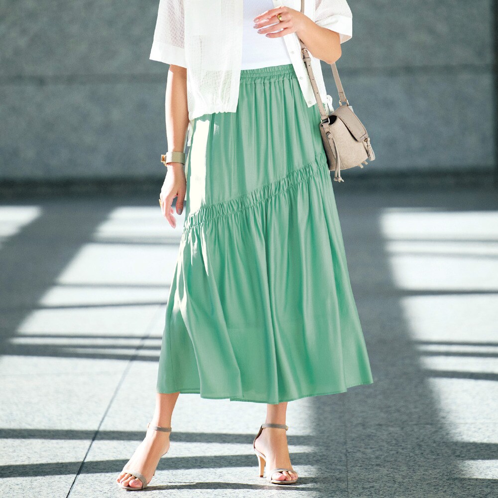 【スタイルノート/StyleNote】切替えスカート 【TV newsおかえり で着用されました】