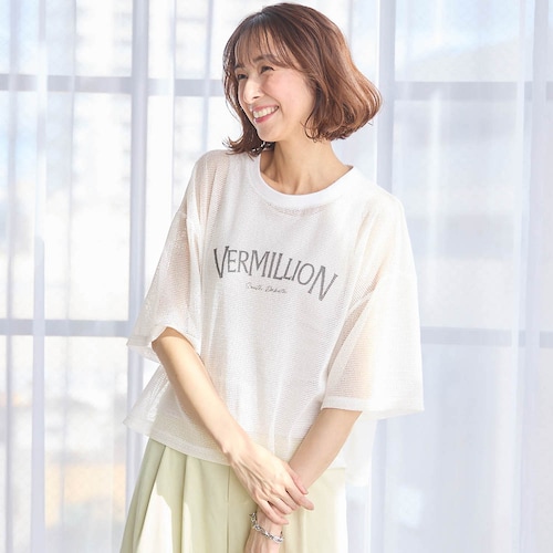 メッシュプリントTシャツ