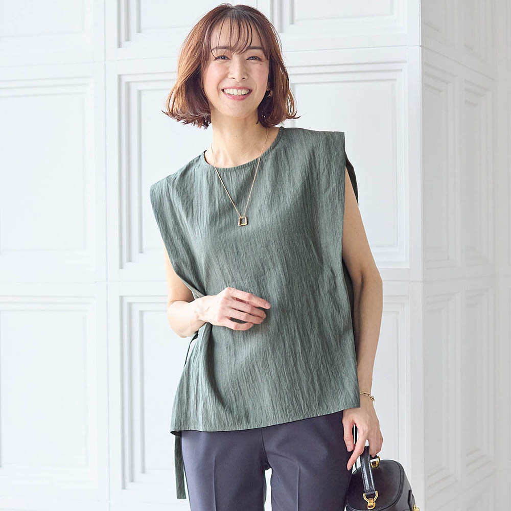 【スタイルノート/StyleNote】リネンライクブラウス【セットアップ可】 【スタイルノート/StyleNote】リネンライクブラウス【セットアップ可】