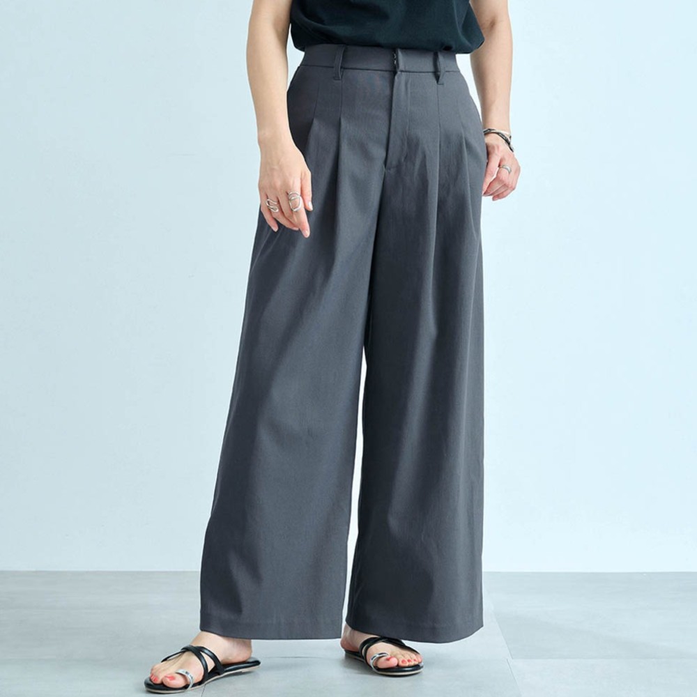 【スタイルノート/StyleNote】タックワイドパンツ【遮熱】