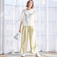 モデル身長169cm／M　※写真は撮影用のため股下+6cmになります。